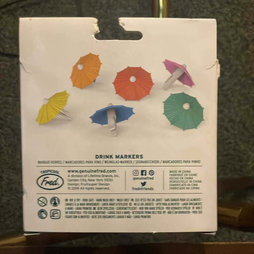 Fred My Tai Drink Markers - Blue, Orange, Red
